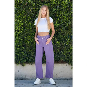 HIGH RISE STRETCH BARREL HORSESHOE COLOR DENIM / Multiple